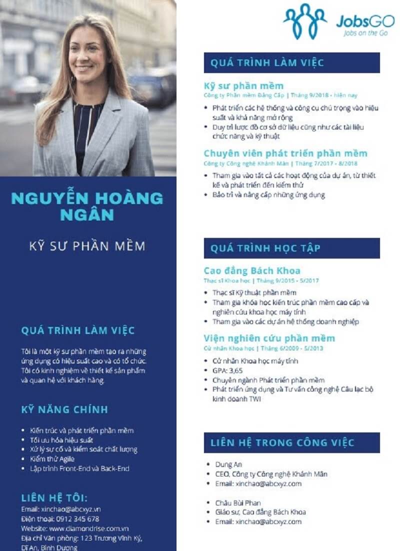 Mẫu CV Online Xin Việc IT