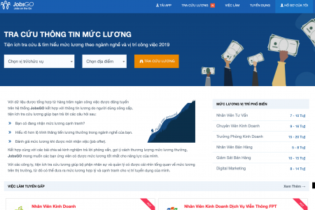 Cùng JobsGO tra cứu mức lương nhé