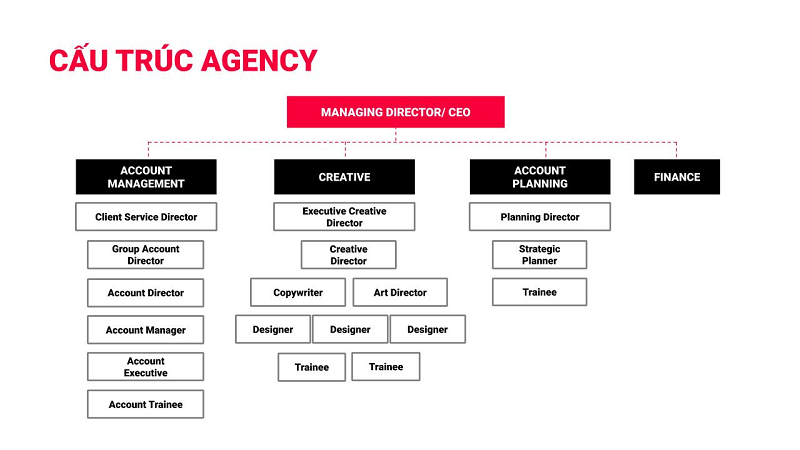 Cơ cấu bộ phận marketing của các cơ quan