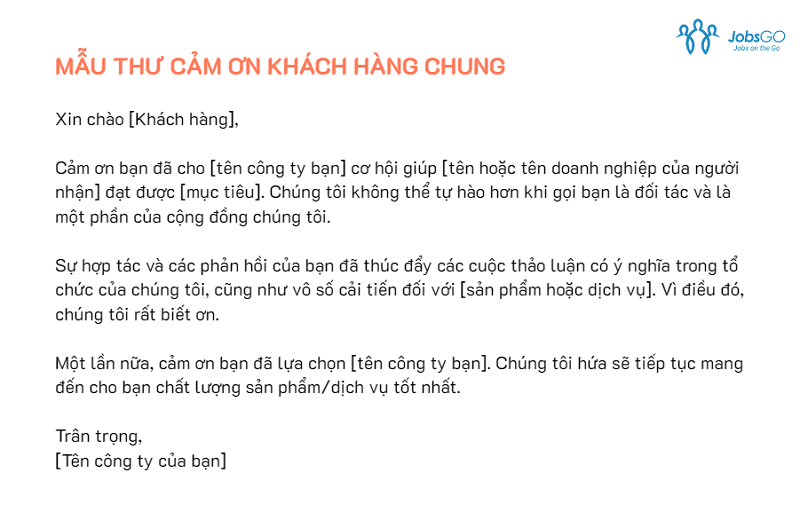 Mẫu Email Cảm Ơn Khách Hàng