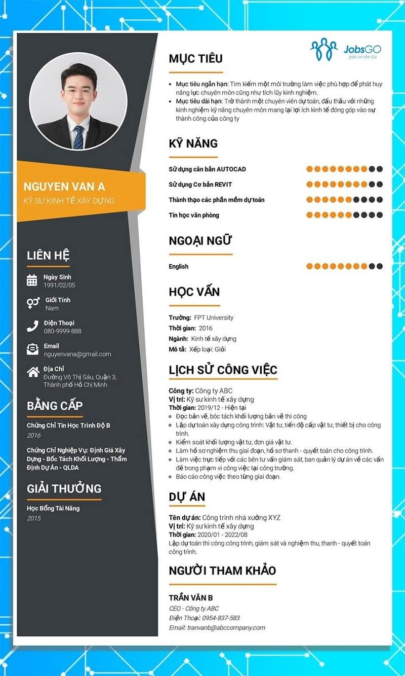 Mẫu Background CV 5