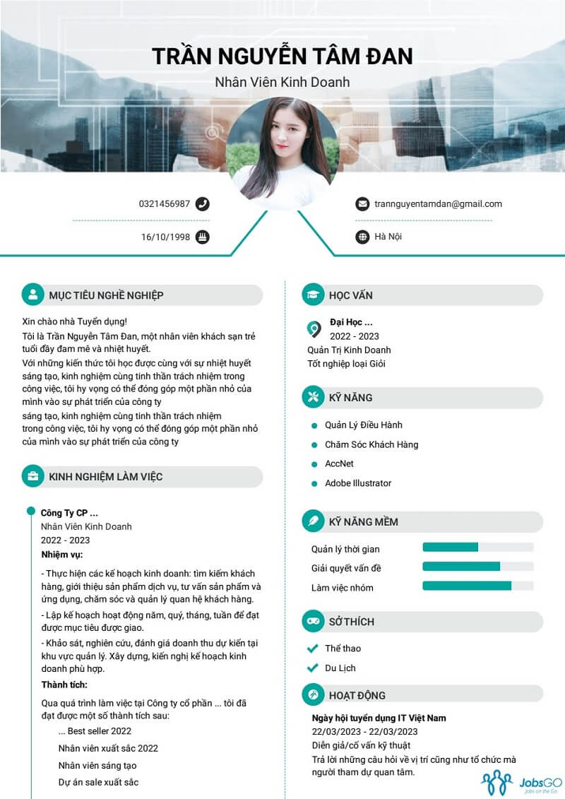 Mẫu Background CV 1