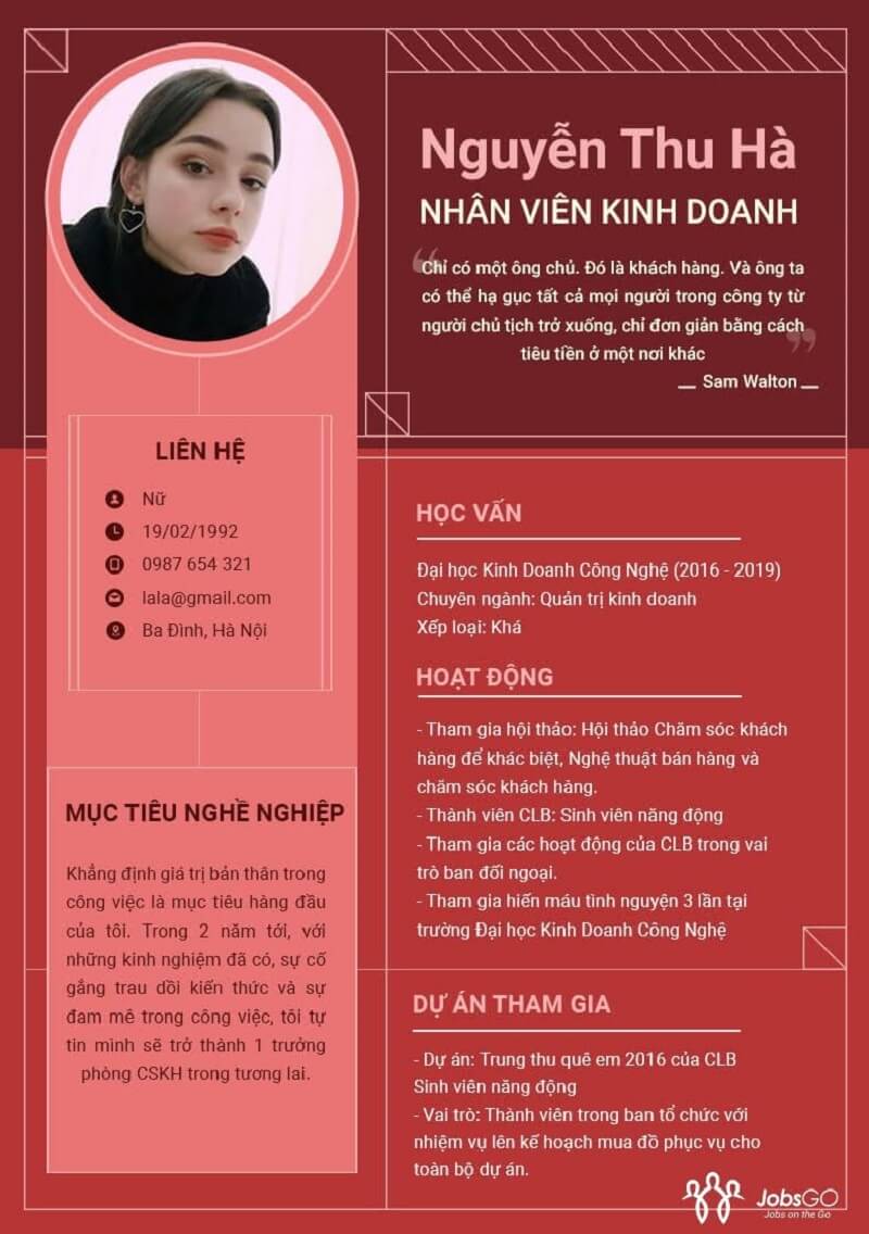 Mẫu Background CV 2