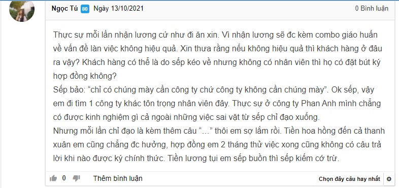 Sếp hay nói đạo lý về việc chậm lương nhân viên