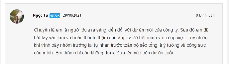 Dấu hiệu nhận biết đồng nghiệp cướp công