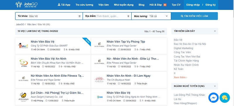 Tìm việc làm nhanh nhất trên jobsgo.vn