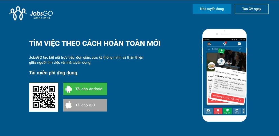 JobsGO giúp sinh viên tìm việc hiệu quả