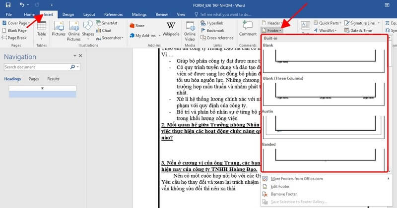 Cách đánh số trang trong Word 7