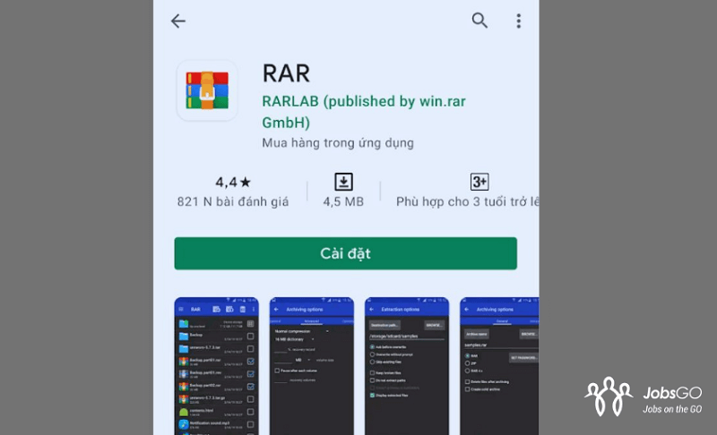 Giải Nén File Trên Android RAR