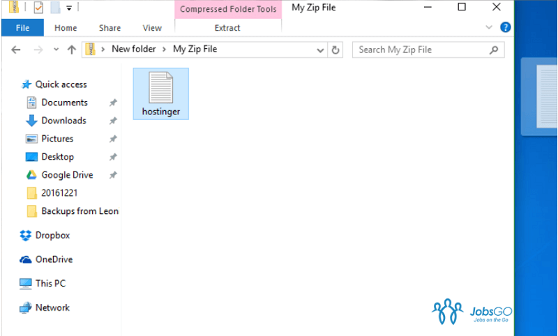 Cách giải nén file Windows Explorer