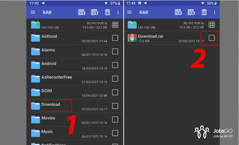 Giải Nén File Trên Android Bằng RAR