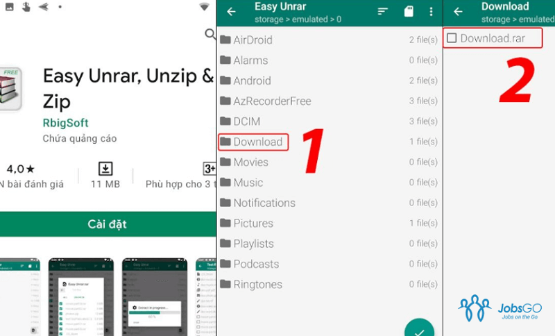 Giải Nén File Trên Android Bằng Ứng Dụng Easy UnRAR UnZIP
