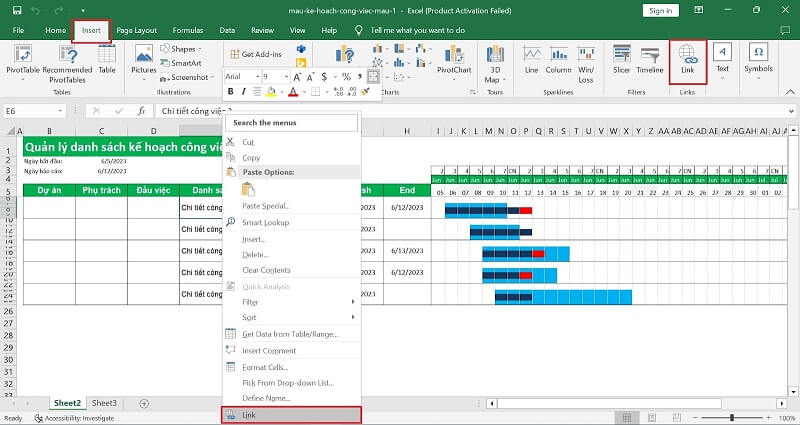 Tạo Hyperlink email trong Excel
