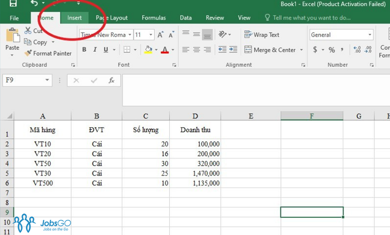 Cách Làm Bảng Trong Excel Bằng Insert Table