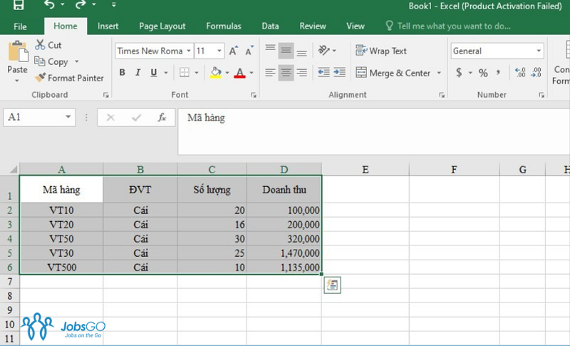 Cách Tạo Bảng Trong Excel Bằng Lệnh Border