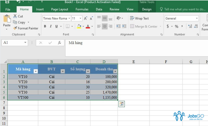 Cách Xóa Bảng Excel Đã Tạo