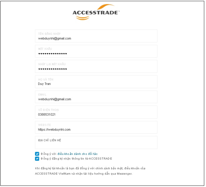 cách làm tiếp thị liên kết accesstrade