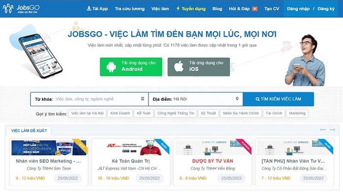 web tìm việc cho sinh viên