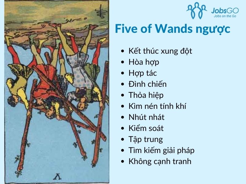 5 of wands ngược