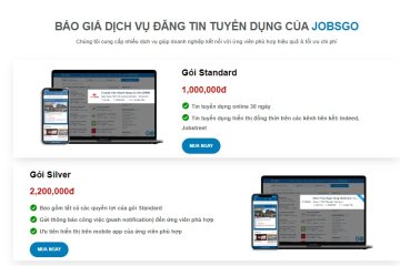 Bảng giá dịch vụ tuyển dụng mới nhất - JobsGO.vn