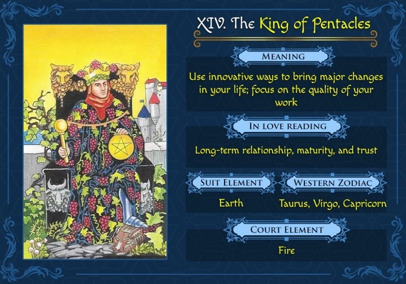 ý nghĩa lá bài King of Pentacles trong tarot