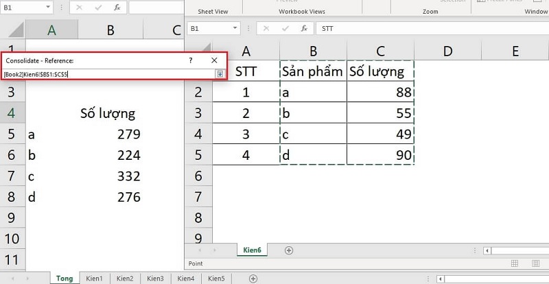 cách sử dụng tính năng hợp nhất