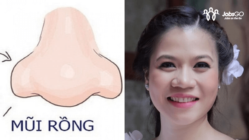 Tướng mũi phụ nữ có dáng rồng