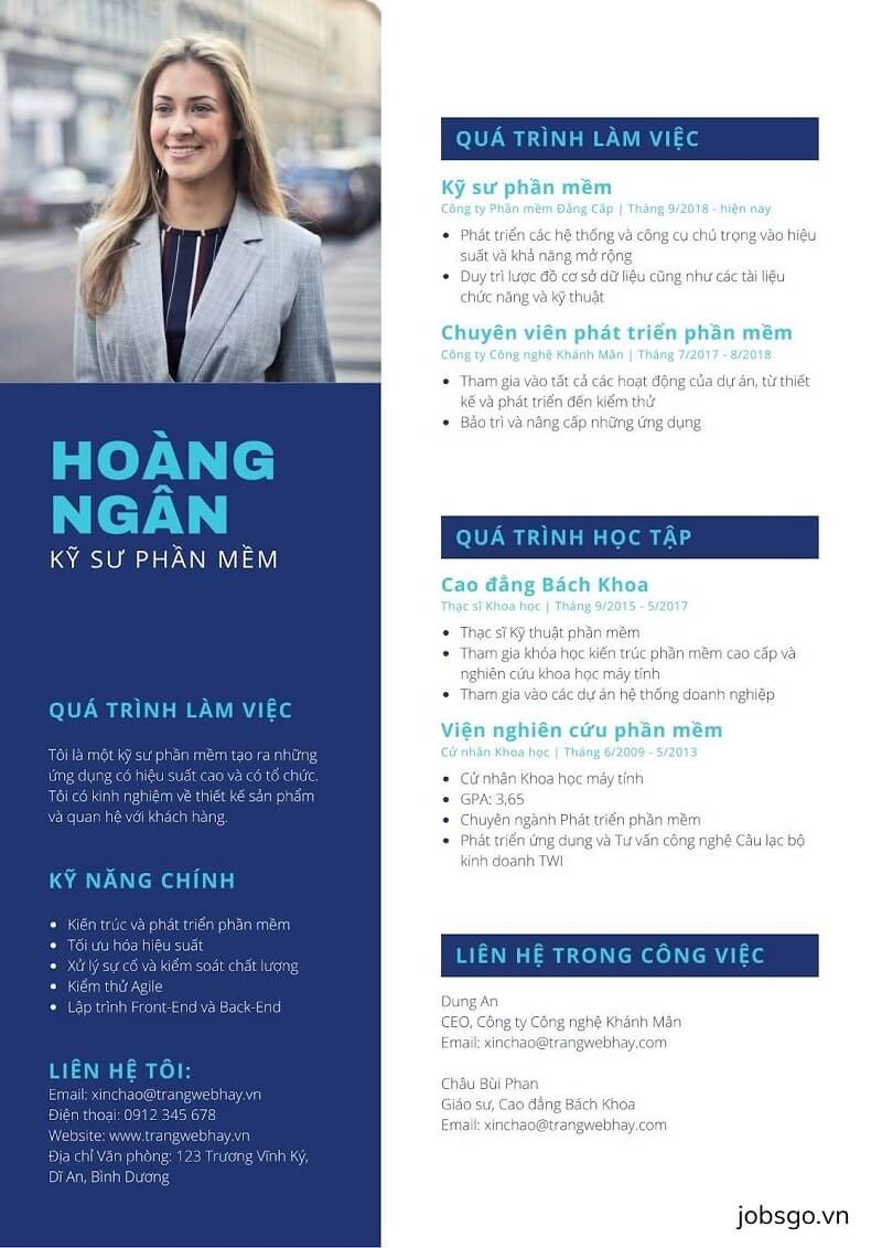 Mẫu CV kỹ thuật 2