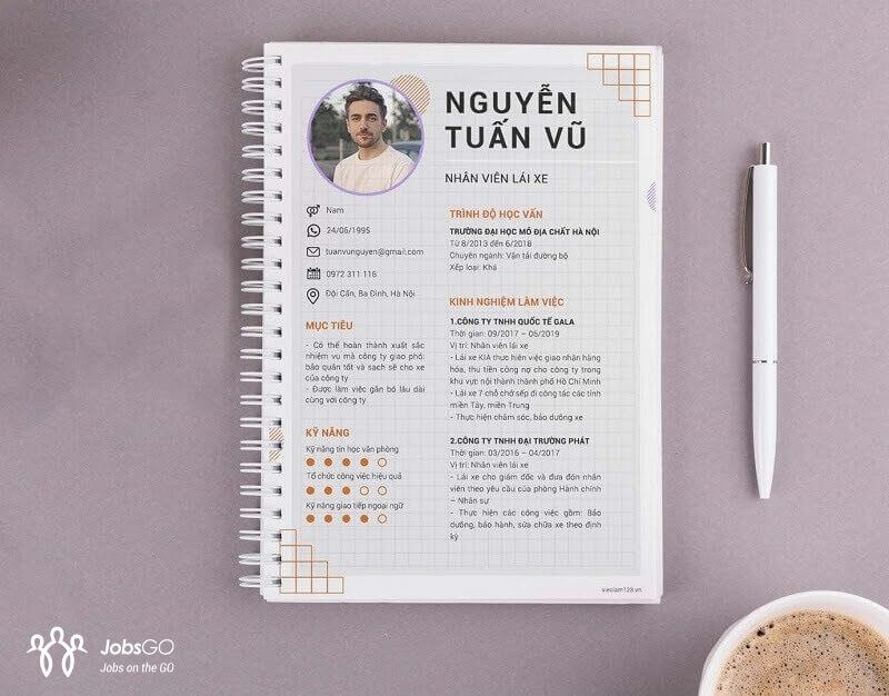 mẫu cv xin việc lái xe 5