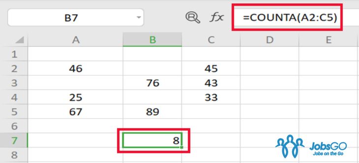 cách sử dụng hàm count trong excel có ví dụ chi tiết