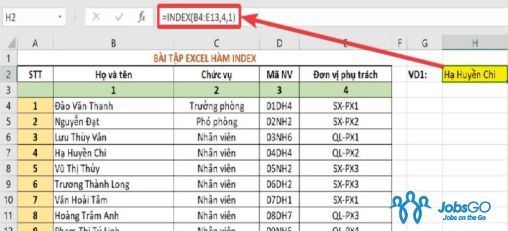 hàm index