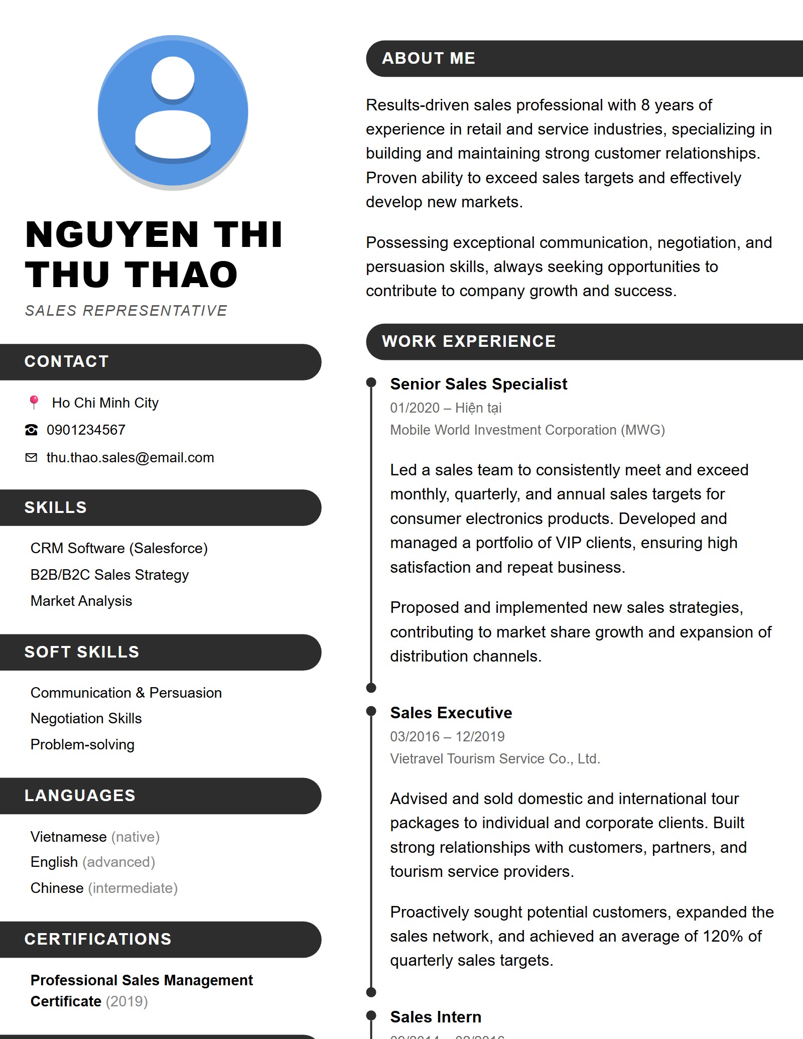 Mẫu CV Hiện đại