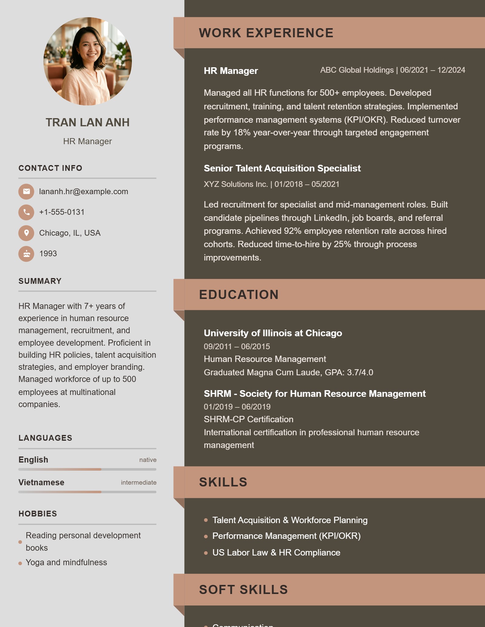 Mẫu CV Hiện đại 5