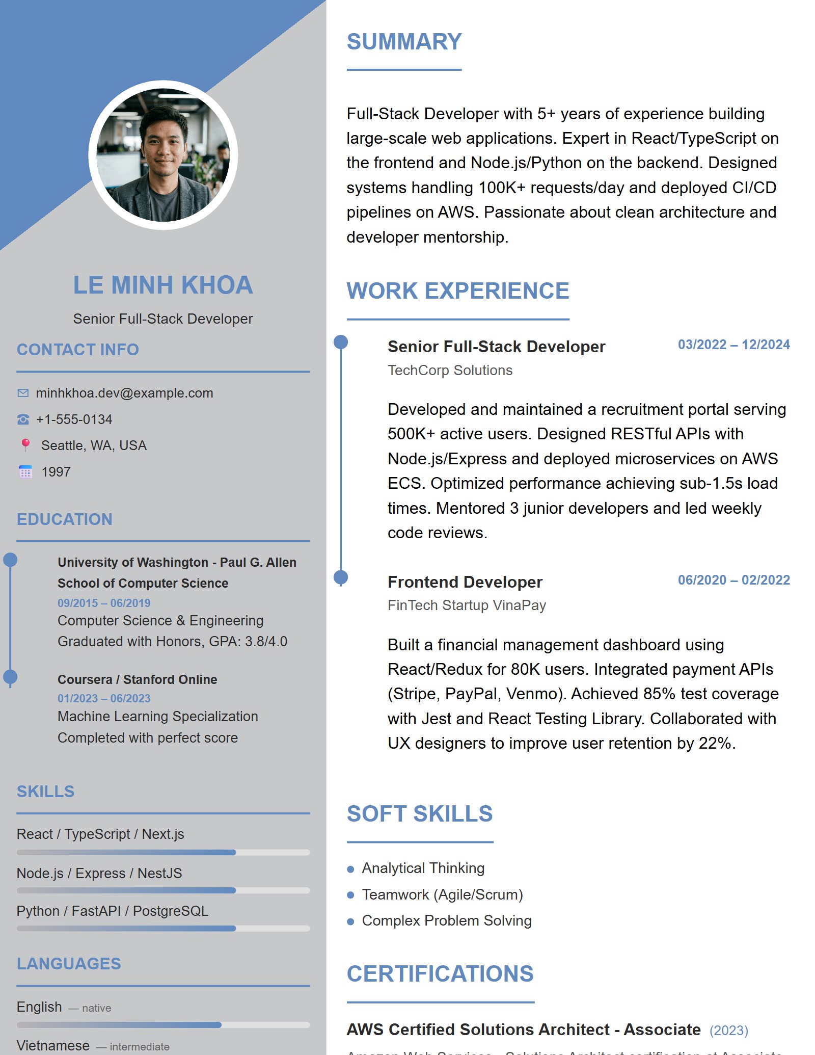 Mẫu CV Marketing 3