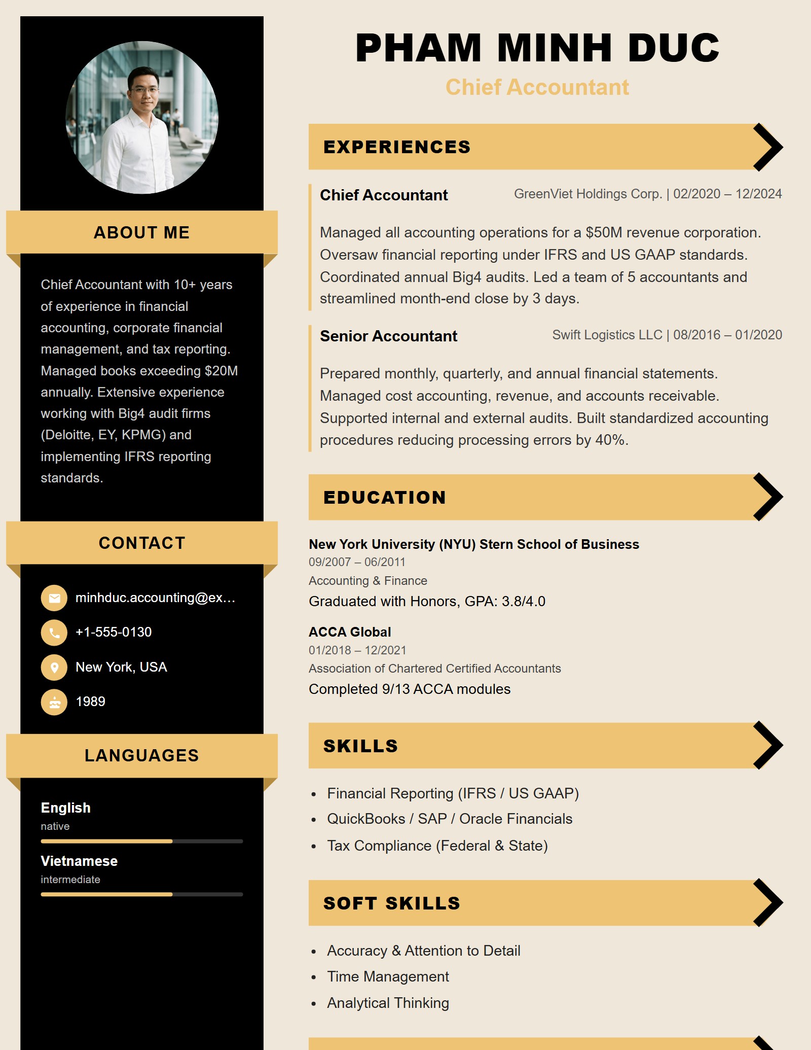 Mẫu CV Sáng Tạo 6