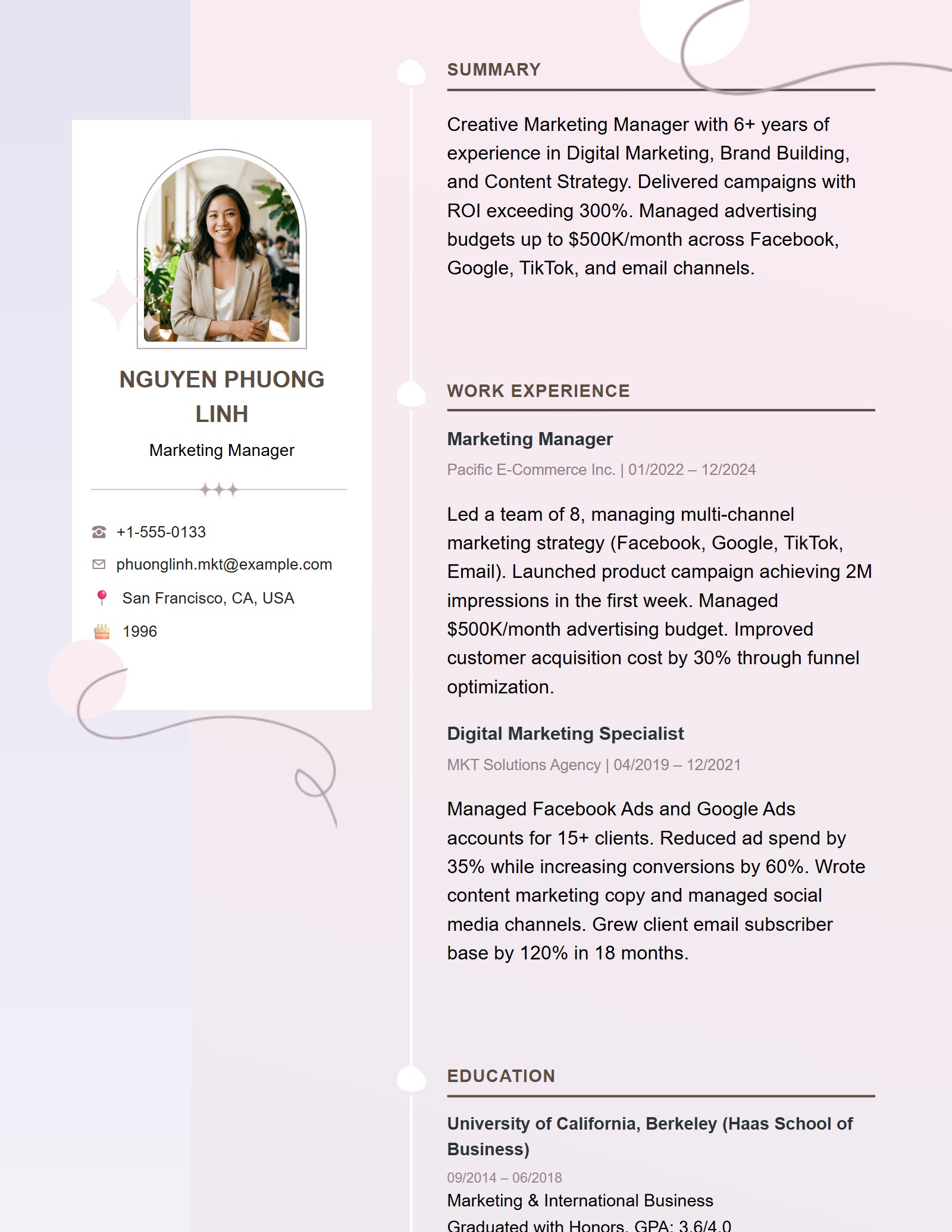 Mẫu CV Hiện đại 7