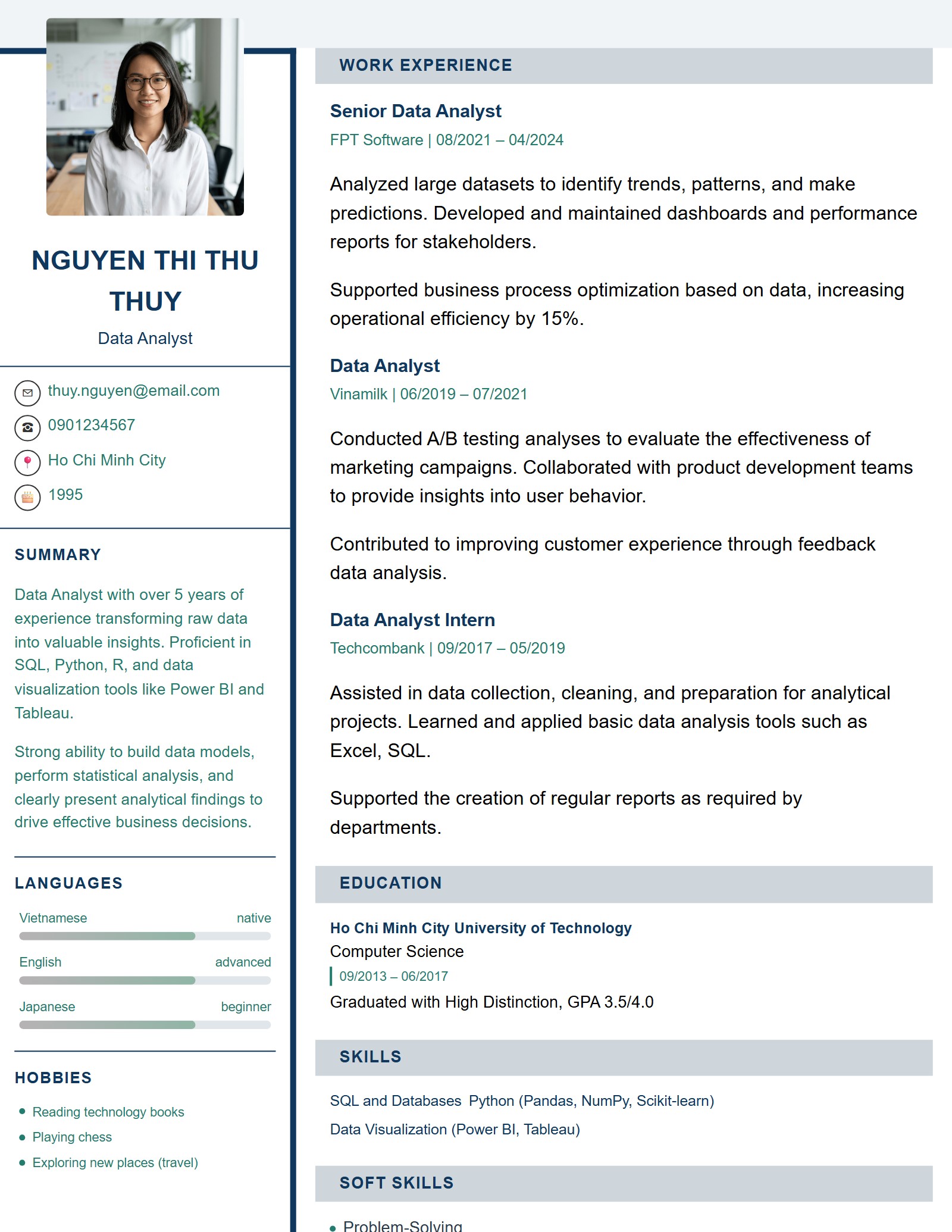 Mẫu CV Sáng Tạo 7