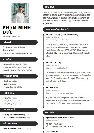 Mẫu CV Hiện đại