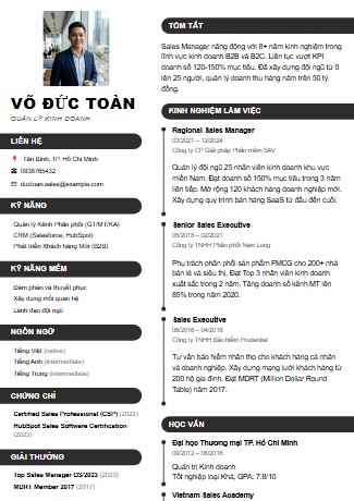 Mẫu CV Hiện đại