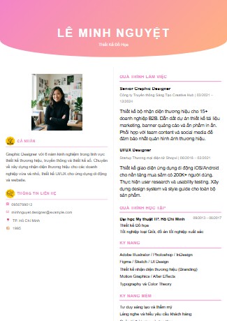 Mẫu CV Hiện đại 2
